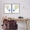 Stupell Industries Peacock Alphabet Numbers 2 pc Framed Giclee Wall Art Set Design by Carla Daly